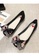 Halo black Bow Waterproof Jelly Flats Shoes 34007SH63C2B2EGS_2