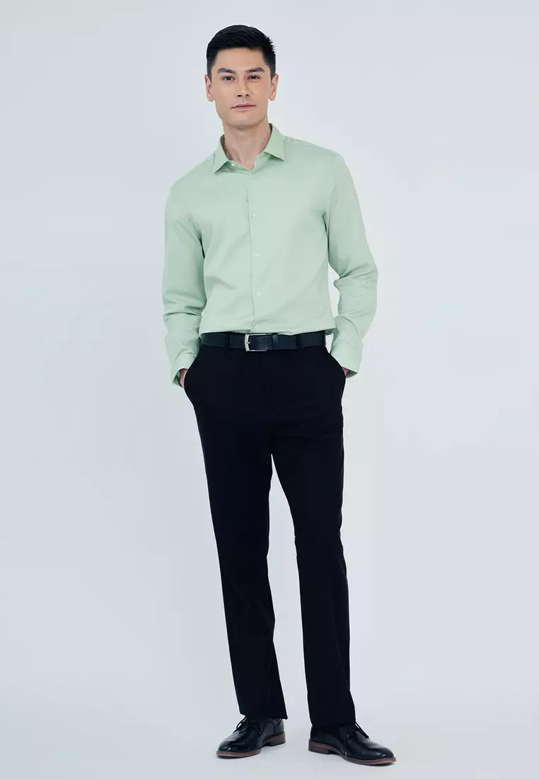 Slim Fit Textured Dress Shirt