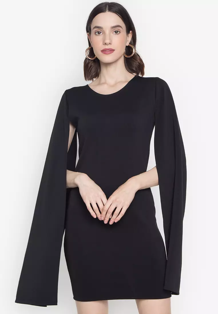 Cape bodycon dress best sale