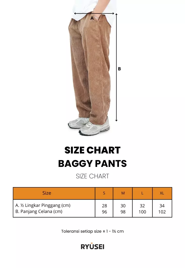 Ryusei Celana Baggy Pria Hayashi Tsa Misty Grey