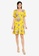 Desigual yellow V-neckline Print Dress 2564AAACF76D27GS_3