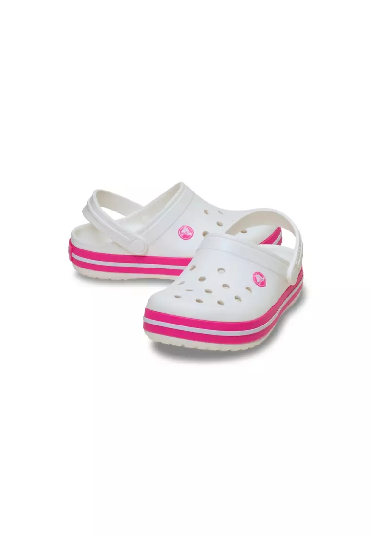 Toddler Crocband Clog In White Pink Crush