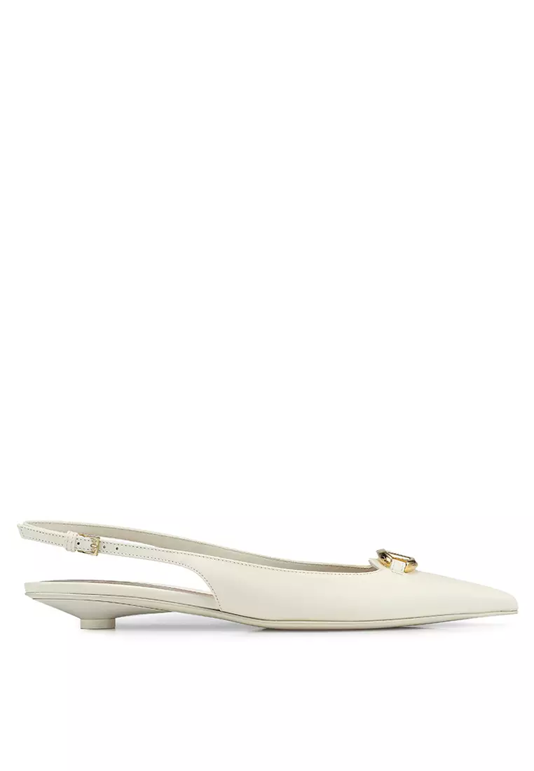 The Bold Edition Vlogo Slingback 65 Deep Mouth Half Drag Heels Black Calfskin main image 1