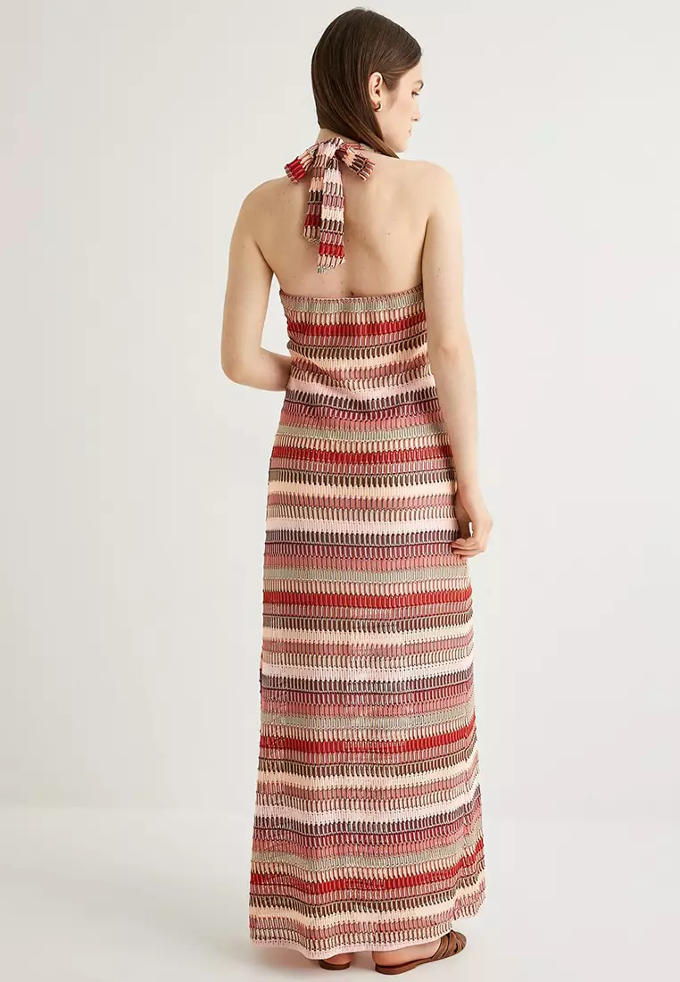 Halter Neck Crochet Dress