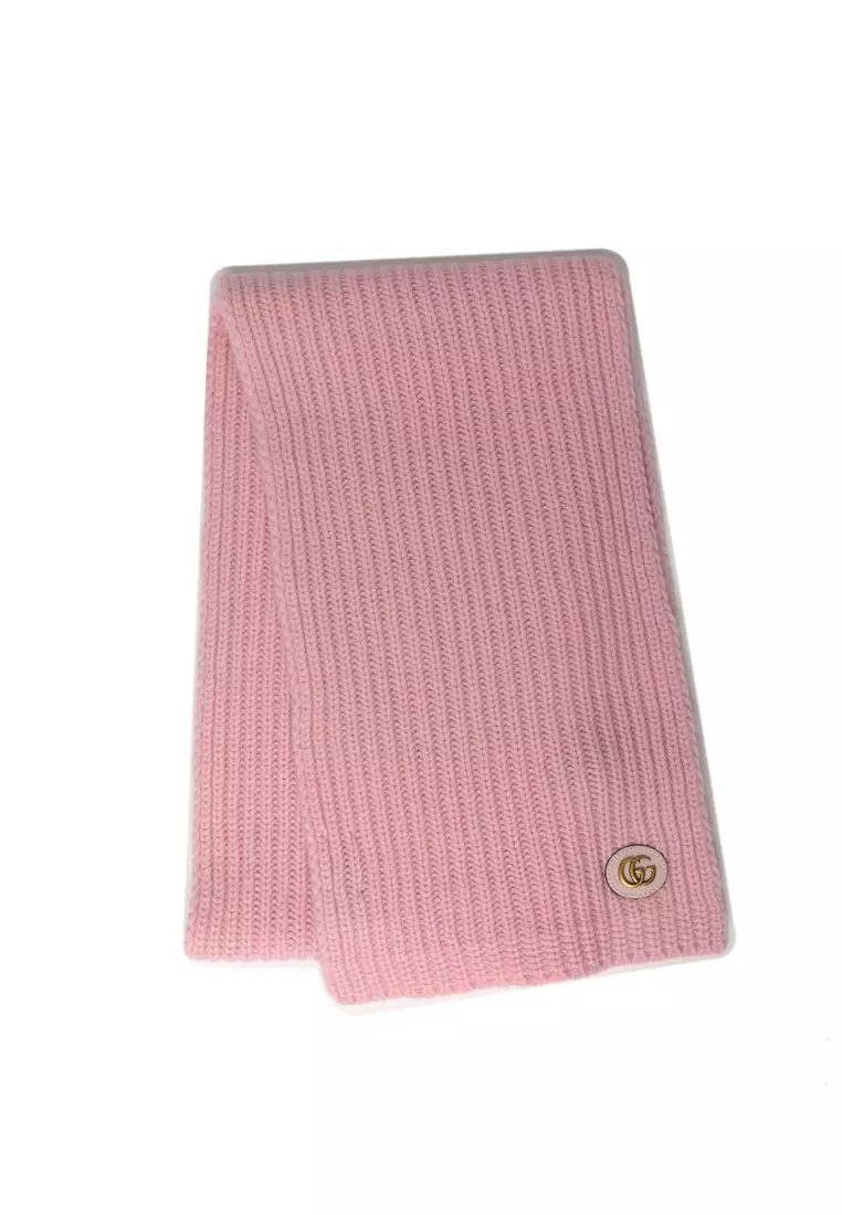 Knit Wool With Patch Scarf