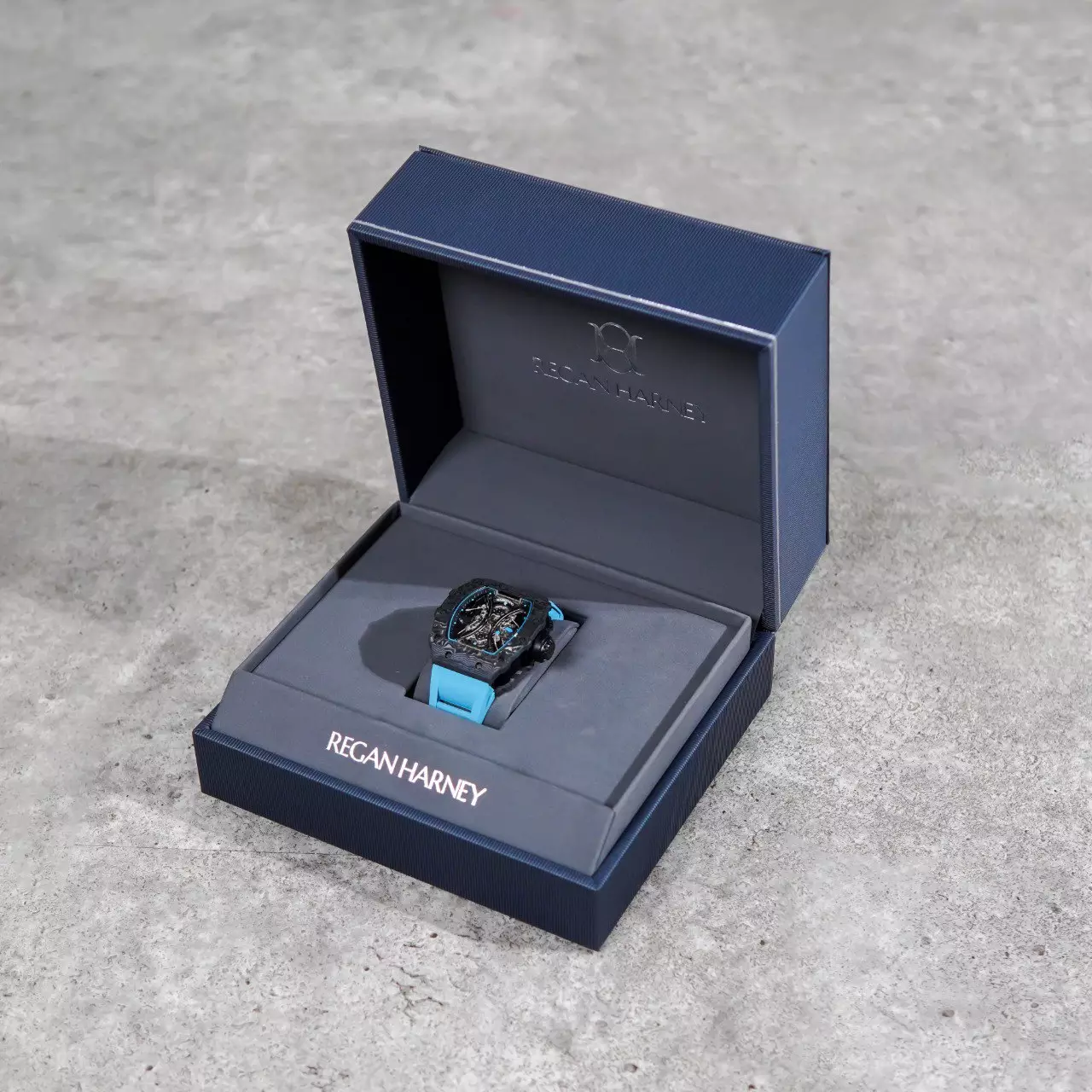 Jam Tangan REGAN HARNEY RH 13-13 ATLANTIS CARBON WATCH 100% ORIGINAL- OS