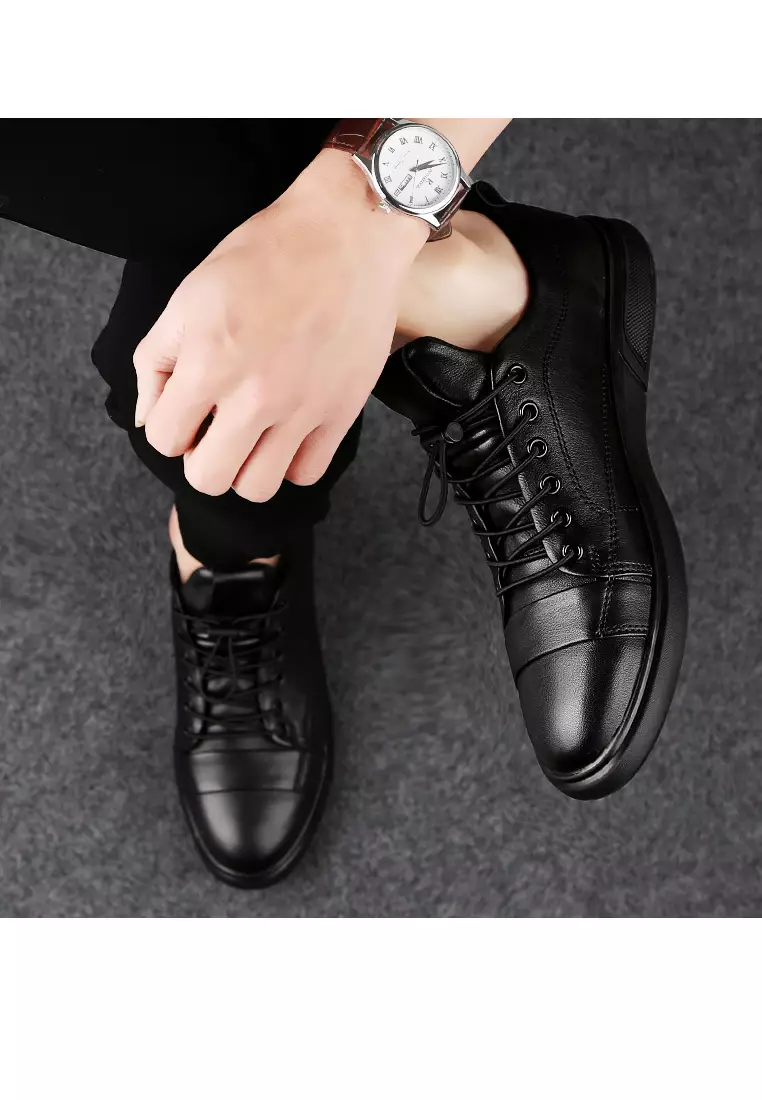 Grain Leather Drawstring Sneaker YY1968