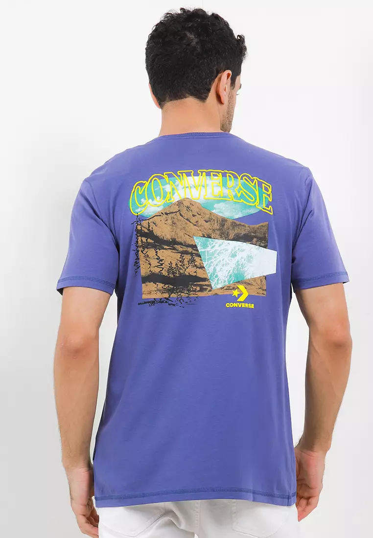 Converse t shirt purple store