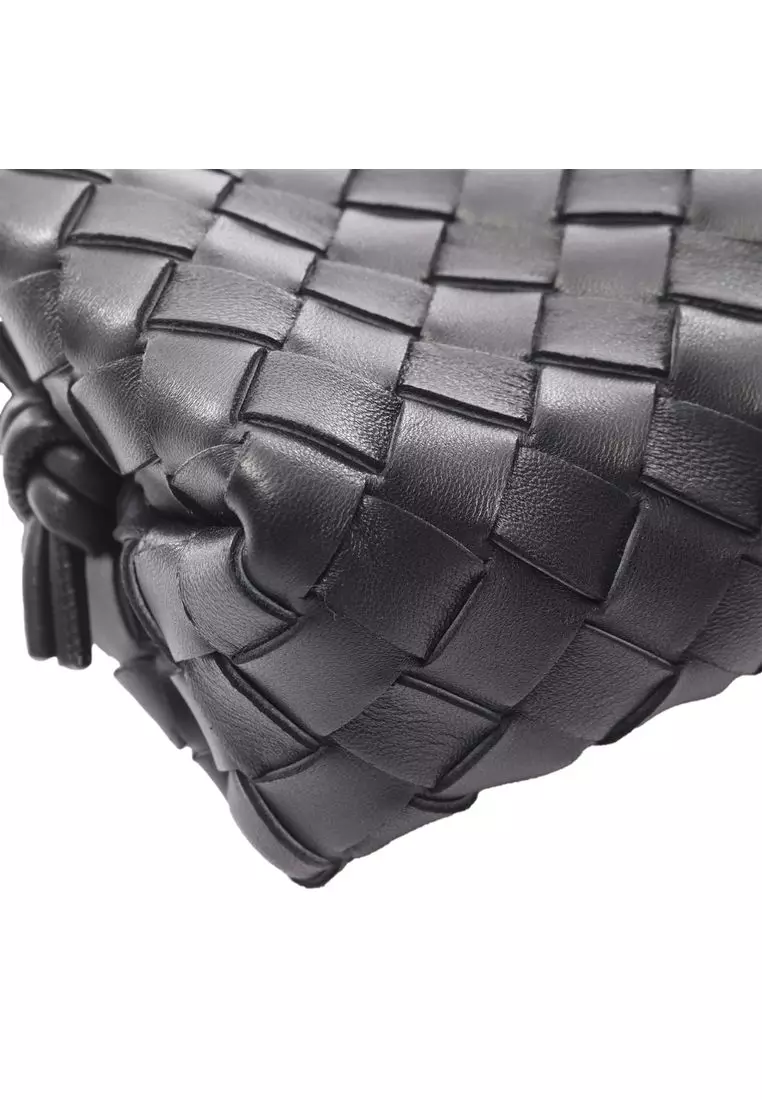 Pre-Loved Bottega Veneta Mini Lambskin Intrecciato Loop Camera Bag
