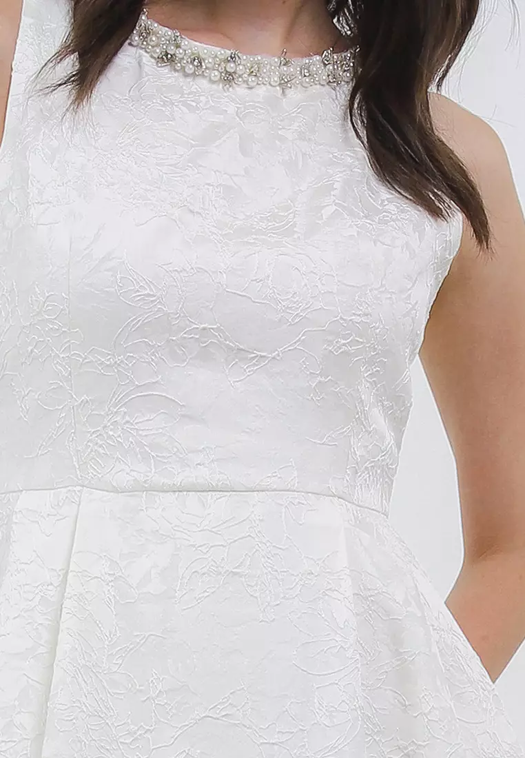 Embellished Jacquard Dress