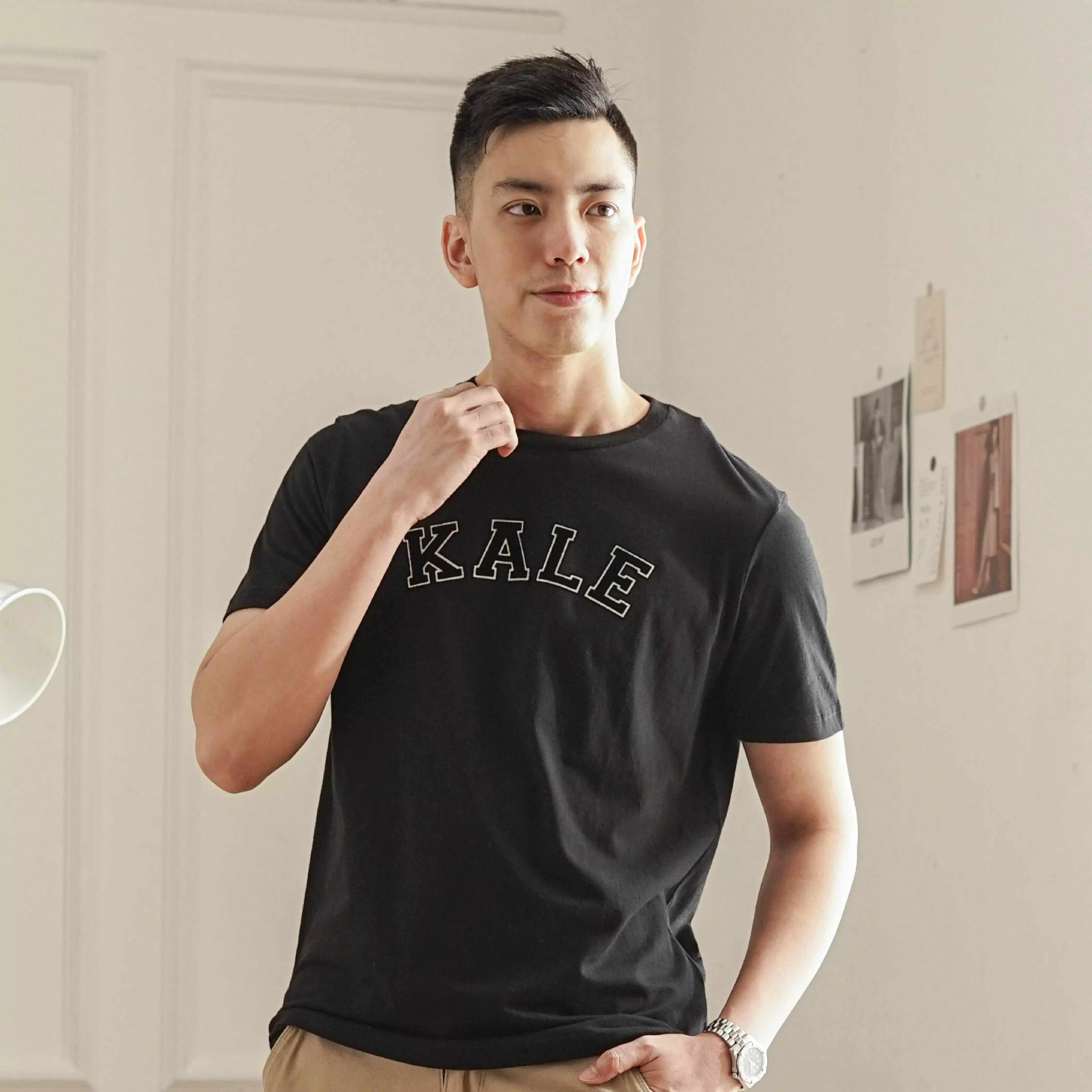 Kale Nathan Black / Kaos Lengan Pendek Pria / T-shirt Pria