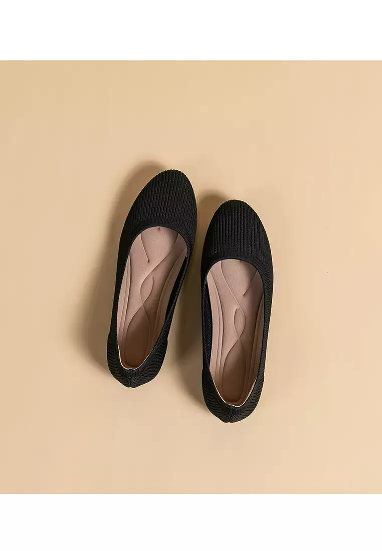 Round-toe Fly Knit‌ Flat Shoes TJ-Y2