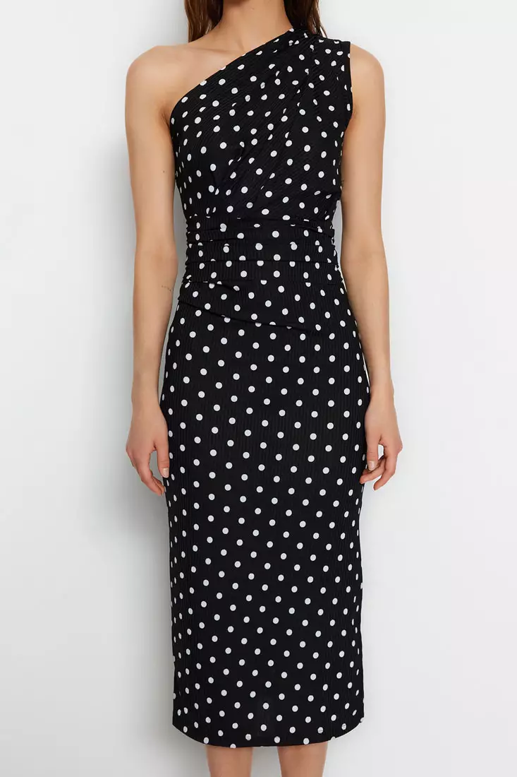 One-Shoulder Draped Dress