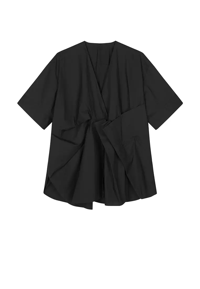 100% Cotton 3D Pattern Oversized Short-Sleeve Shirt