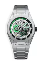 Silver, Black, Green