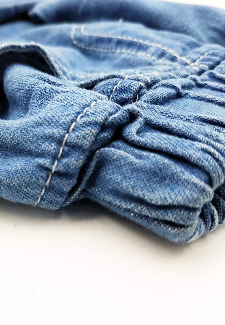 Wakakids Celana Jeans Panjang Bayi Anak Laki Laki dan Perempuan Unisex Patches Wow 025 Vench