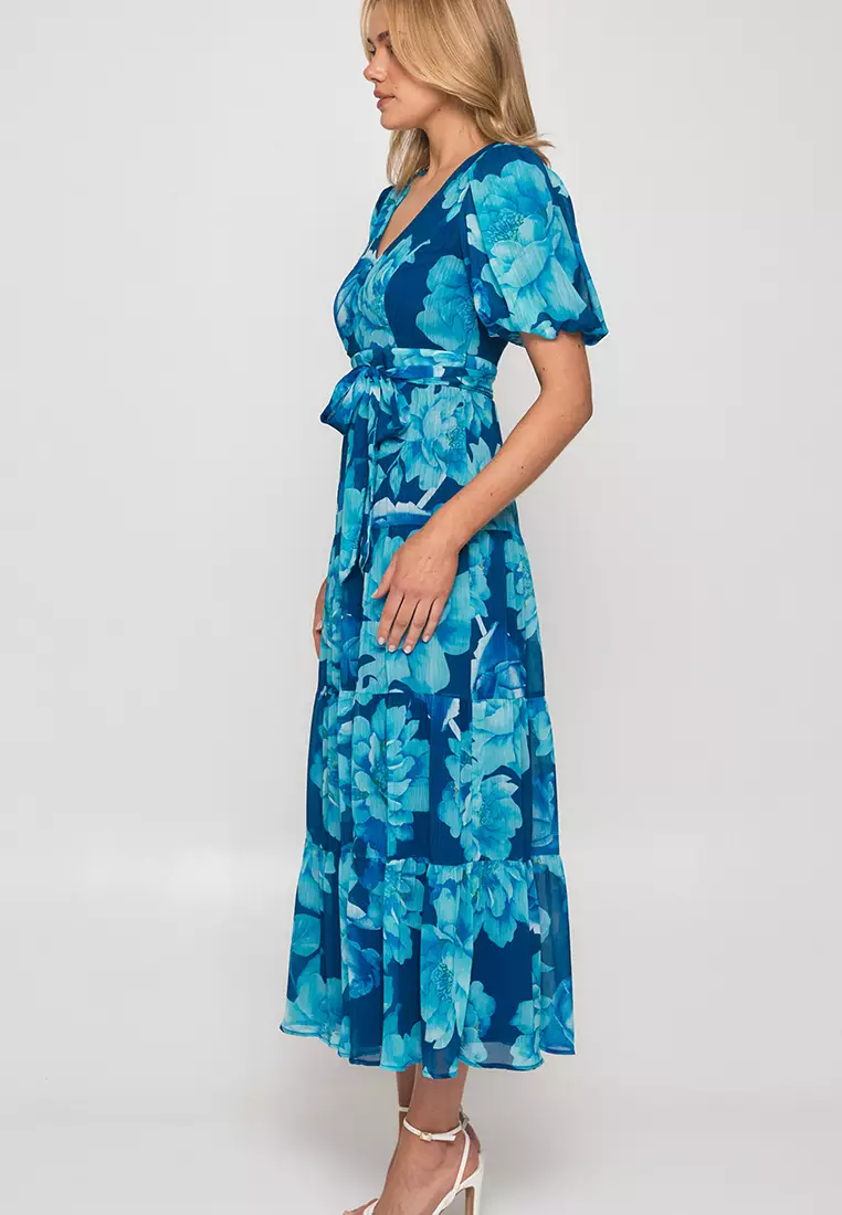 Buy Style State V-Neck Soft Floral Tiered Dress 2024 Online | ZALORA ...