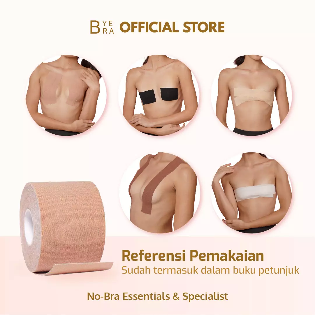 Jual Byebra Indonesia BYEBRA 3in1 BODY TAPE - NIPPLE COVER - FASHION TAPE -  PENGGANTI BRA (IVORY) Original 2024