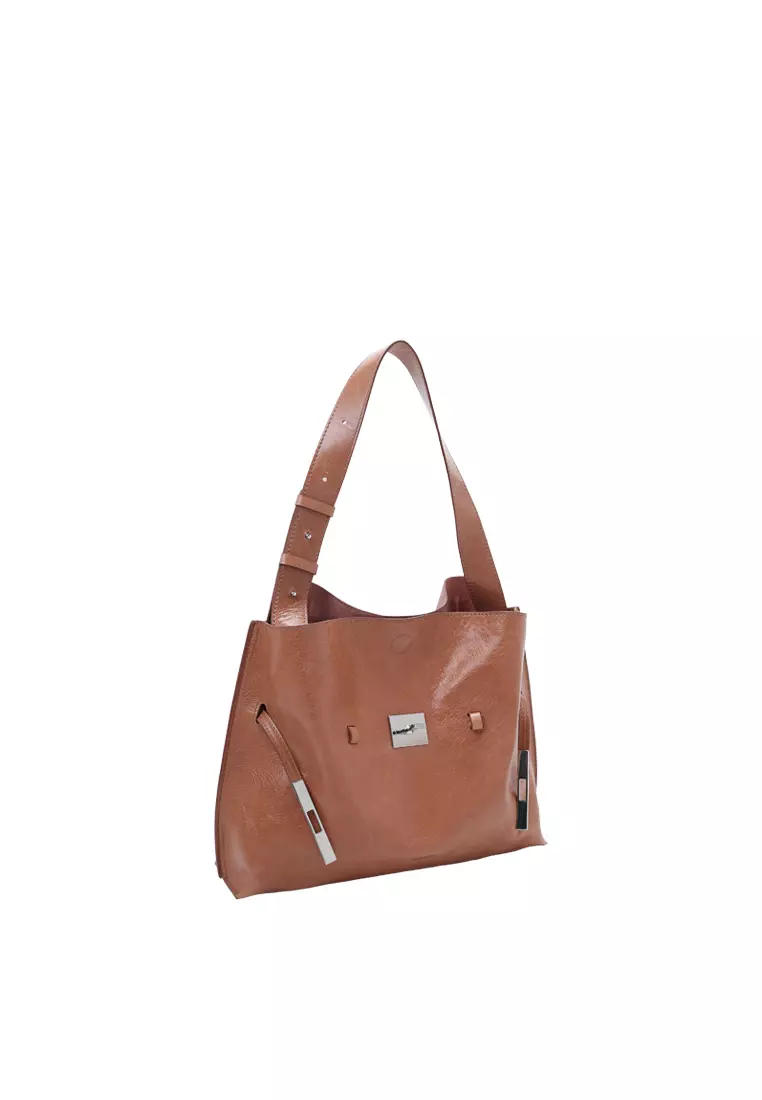 SAOI Belt Tote II Small - Distressed Caramel