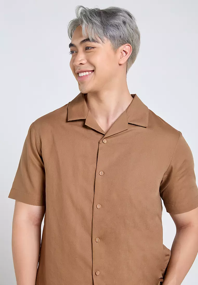 Men’s Short-Sleeve Linen Shirt