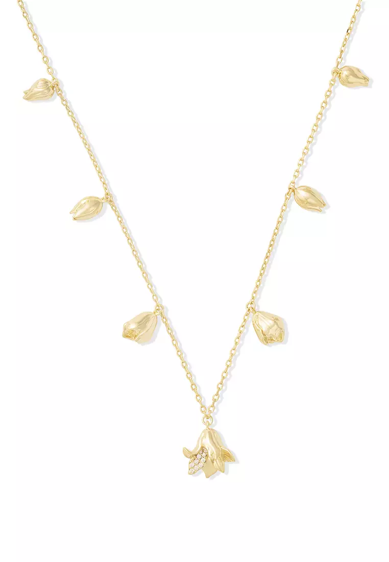 網上選購Wanderlust + Co In Bloom Tulips Gold Necklace 2023 系列