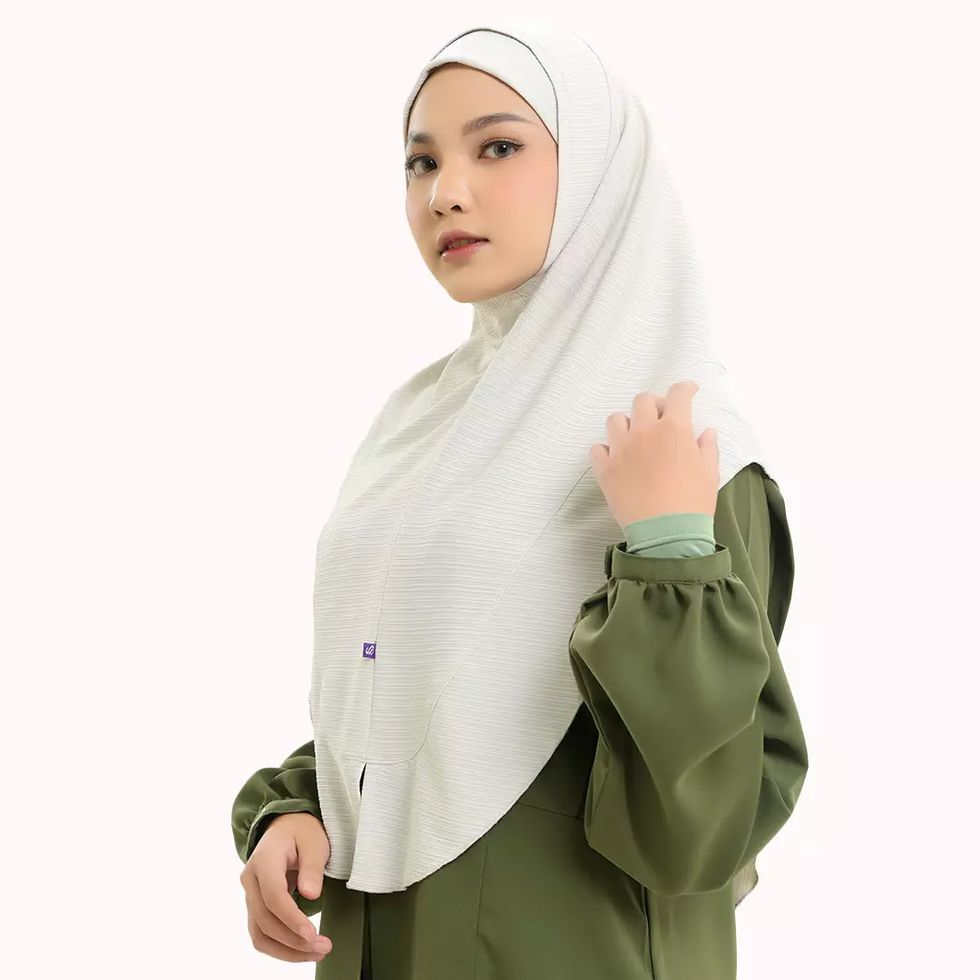 Rabbani - Kerudung Instan Muslim Wanita Laxeda Exclusive XXL - Silver Birch