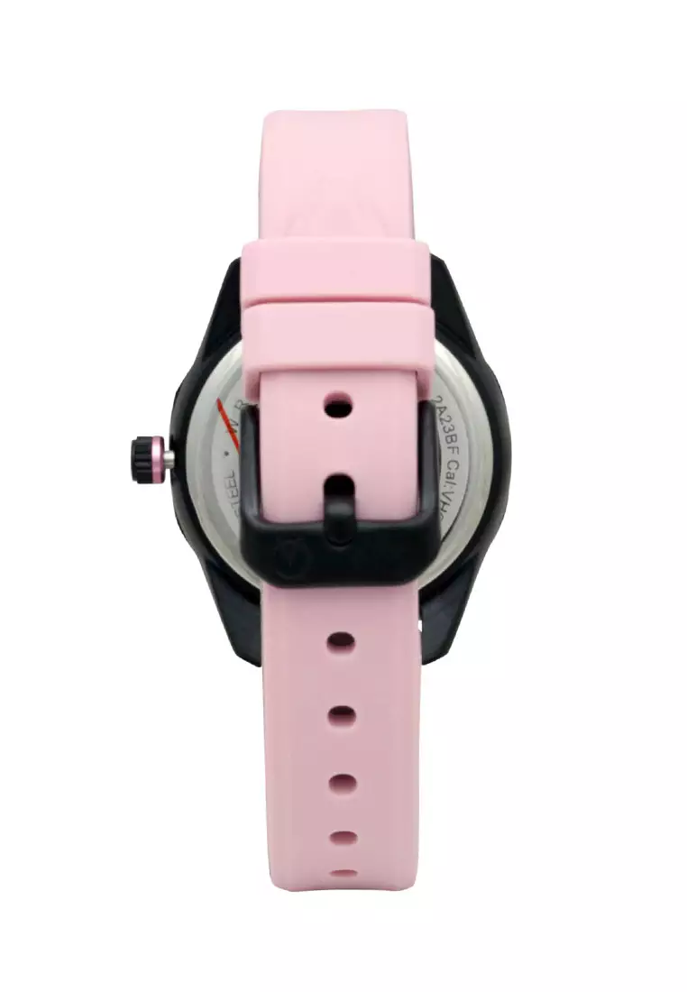 Alexandre Christie Jam Tangan Wanita - Pink Black - Rubber Strap - 2A23 BFRIPBAPN