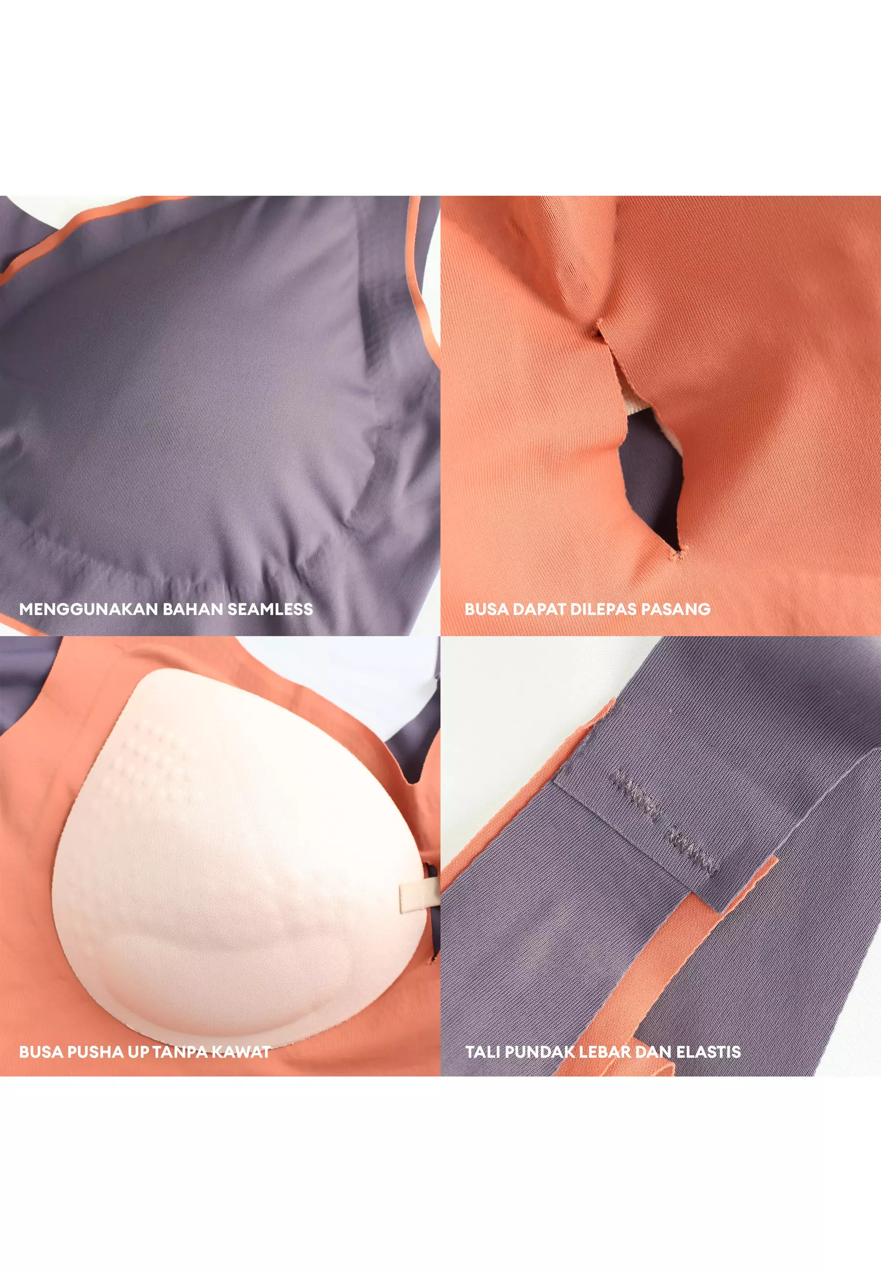 You’ve (YouHave) BH Seamless Sport Bra Seamless Bra BH Sport Wanita Bra Wanita Tanpa Kait 100145