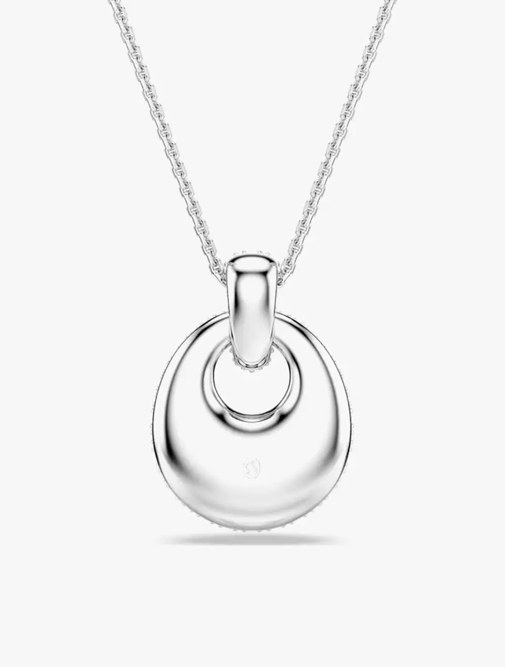 Sublima Pendant, White, Rhodium Plated