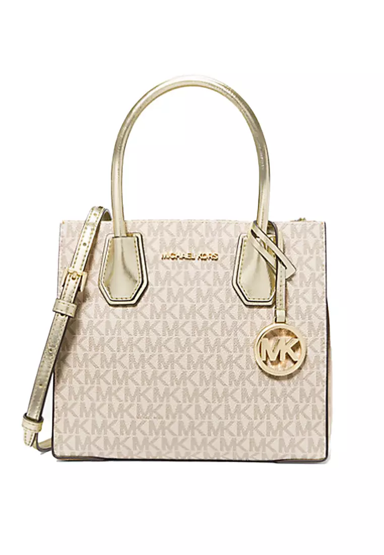 Mercer pebbled and shop embossed leather accordion crossbody
