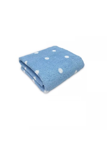 Jean Perry blue Jean Perry Osaka Dot Reversible 100% Cotton Bath Towel - Blue 65D31HLD2D8F52GS_1