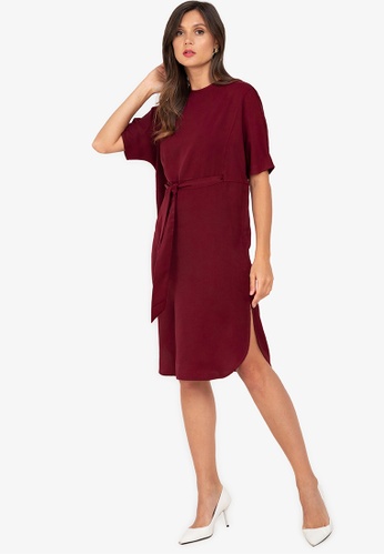 ZALORA WORK red Soft Kaftan Dress 7AF09AA0F2A927GS_1