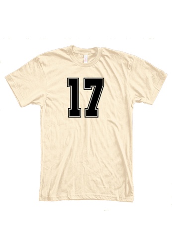 MRL Prints beige Number Shirt 17 T-Shirt Customized Jersey 954BAAACD6CA8AGS_1