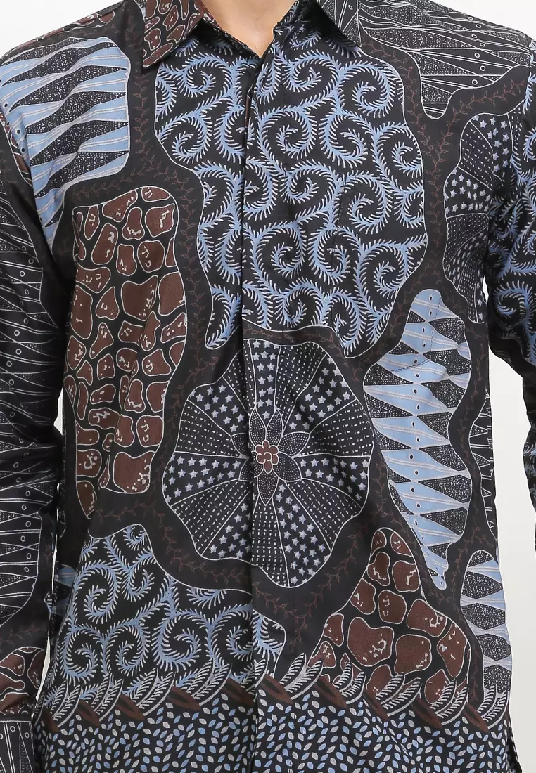 Rakabumi Kemeja Batik Exclusive Premium Pria Casual Modern Lengan Panjang