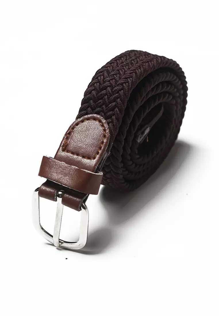 Houseofcuff Ikat Pinggang Rajut Belt Sabuk Pria Unisex Cokelat Muda Small