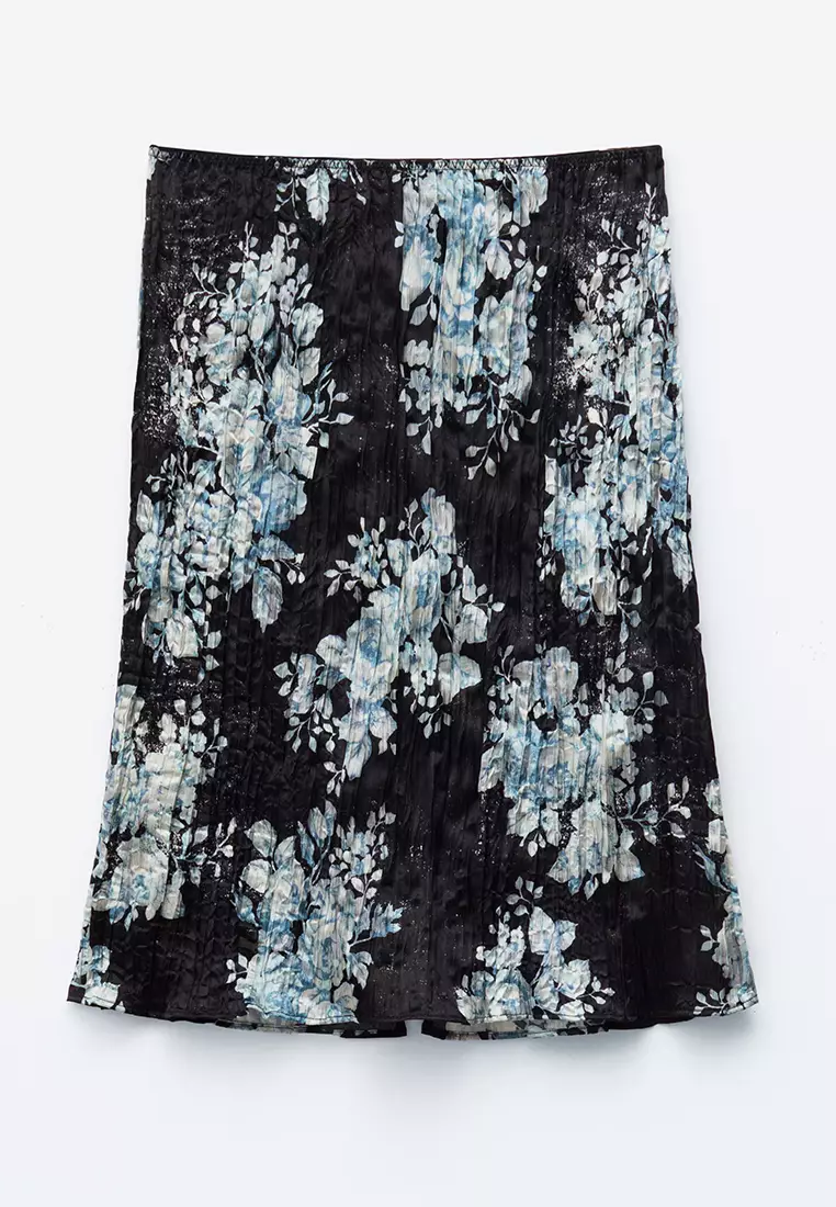 Knee-Length Crêpe Skirt