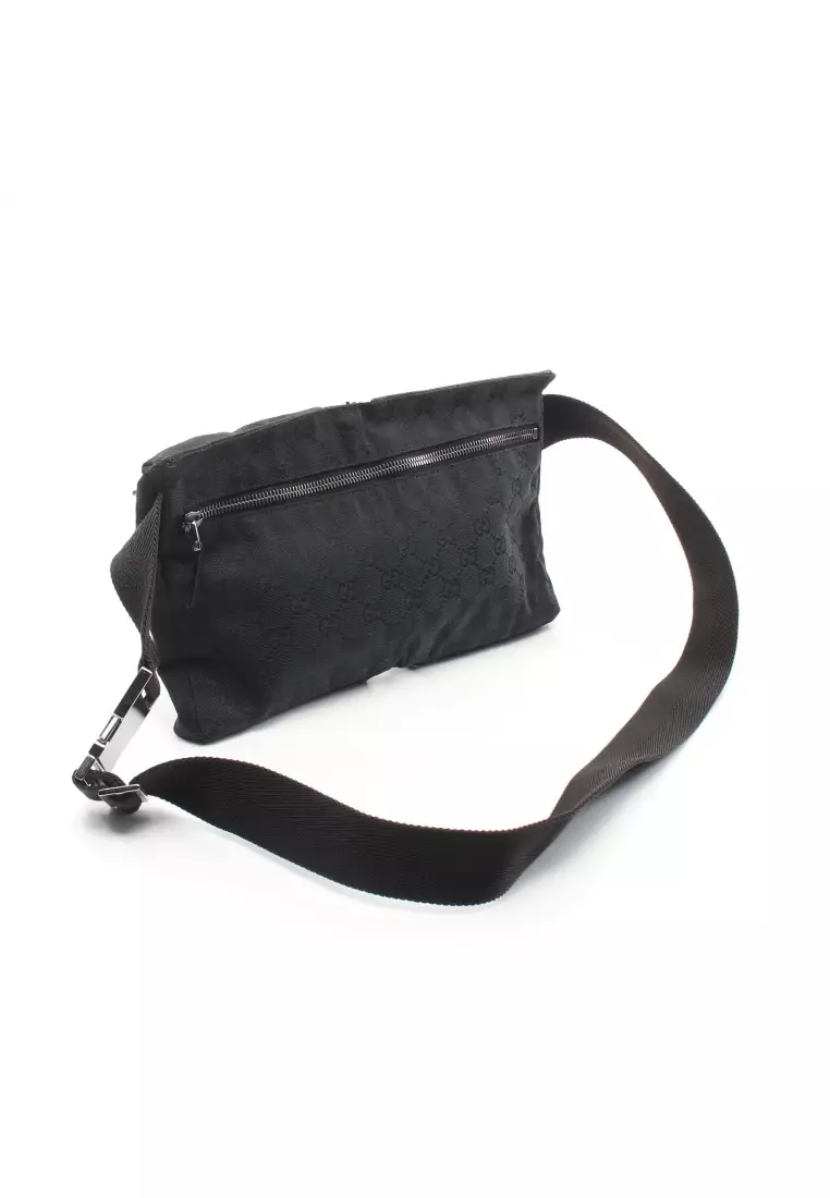 All black shop gucci fanny pack