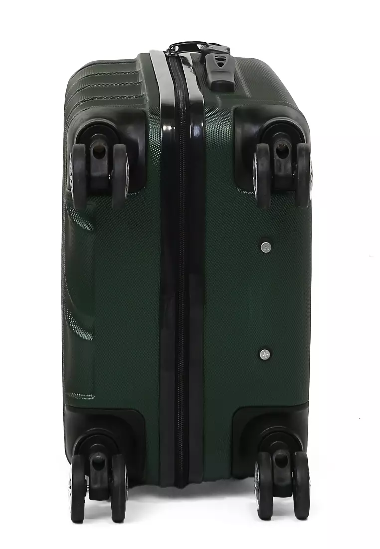 Carlton Koper Cabin Hardcase Unisex Size 20Inch Suitcase Combination Lock Large Compartment Material ABS+PVC Coated ORIGINAL - Dark Green