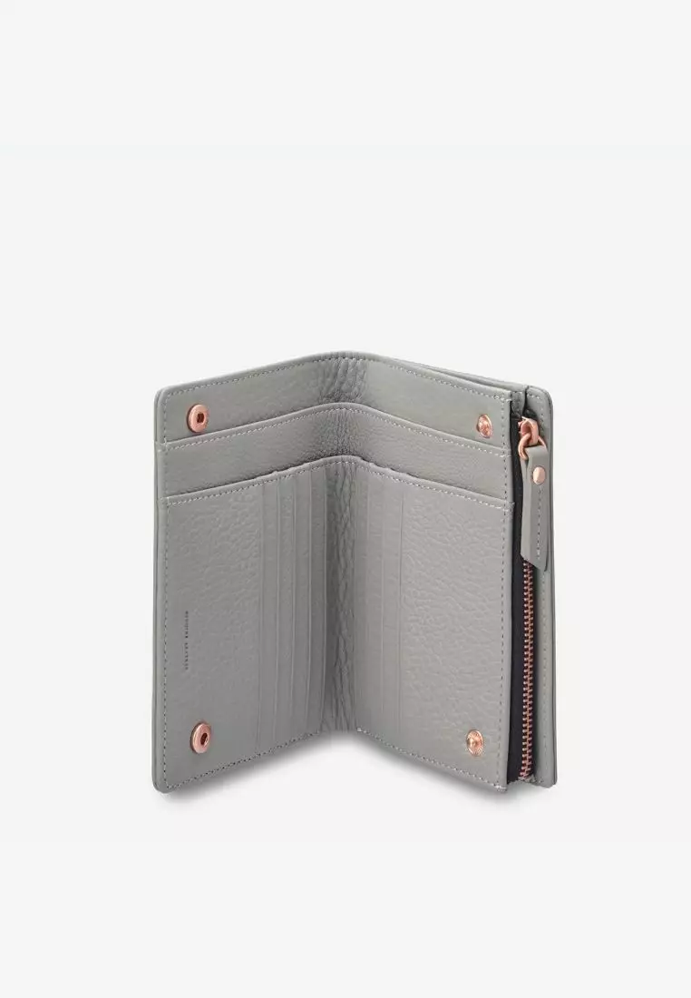 Status Anxiety Insurgency Leather Wallet - Light Grey