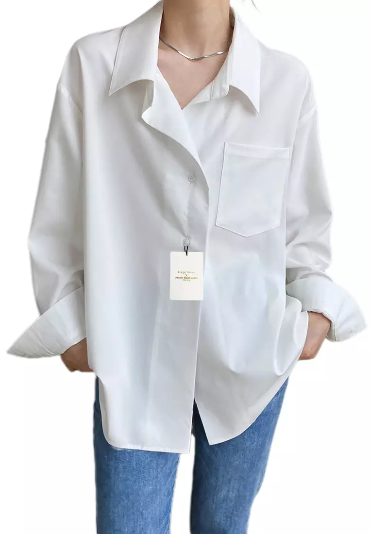 Lapel Back Button-down Shirt YX331