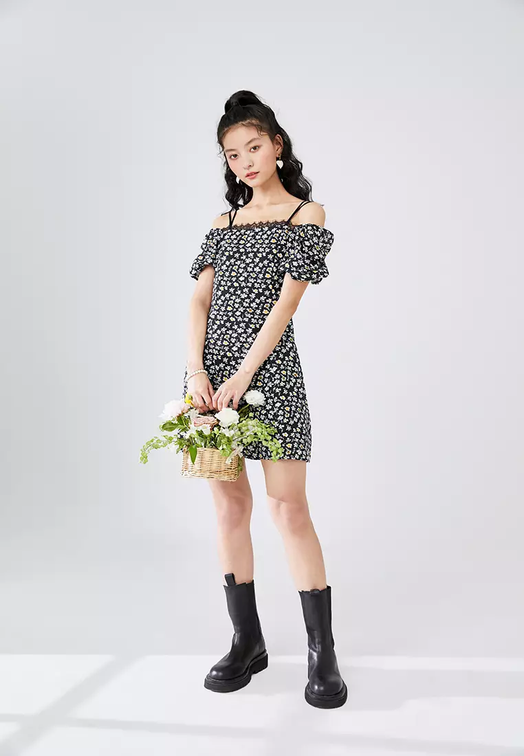 Spaghetti Strap Floral Mini Dress