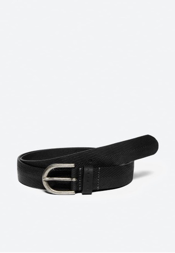 Sisley black Belt in wet leather 0CD61ACAEC72F4GS_1