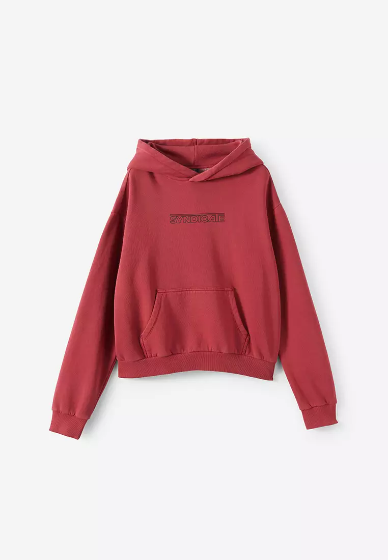 Cropped Fit Graphic Hoodie