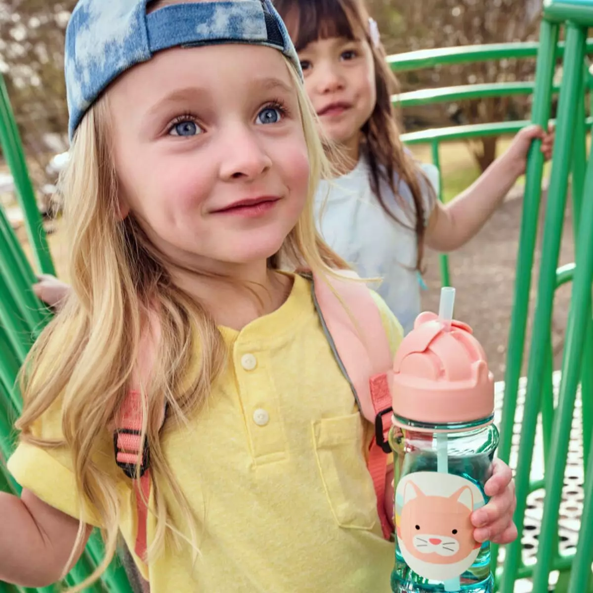 Skip Hop Zoo Straw Bottle With Tritan Renew Racoon 355 ml - Botol Minum Anak Sekolah