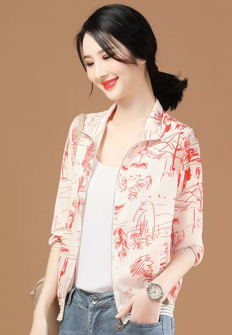 ladies long chiffon jackets