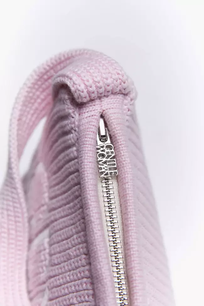 GW Preppy Knit Shoulder Bag - Pink