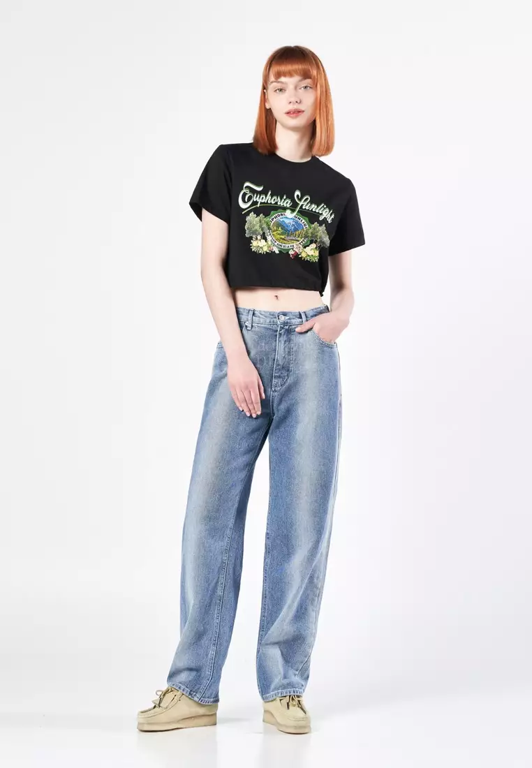 Jual Acme De La Vie ADLV Greenery Artwork Crop Top Short
