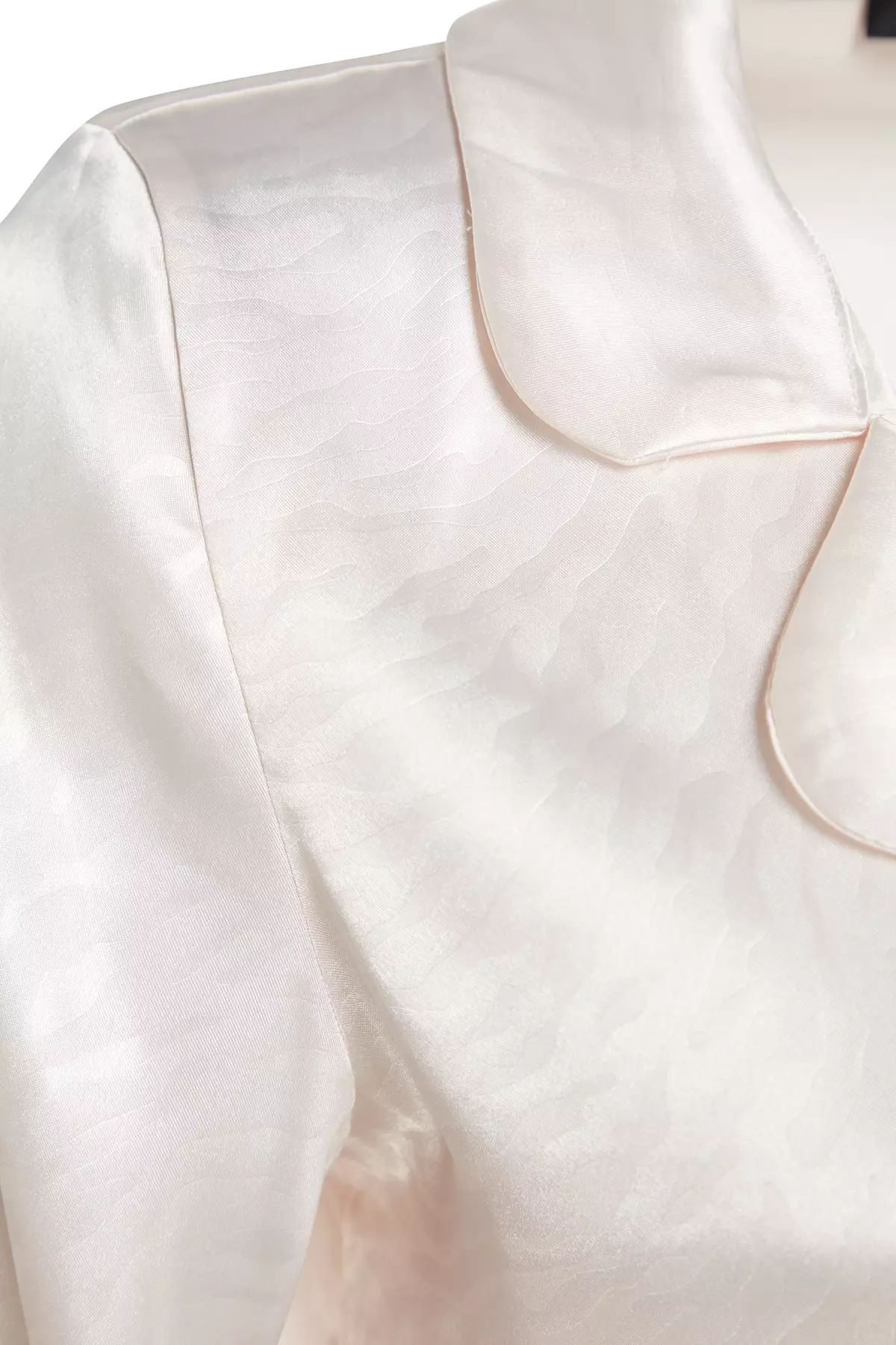 White Zebra Pattern Satin Pajamas Set