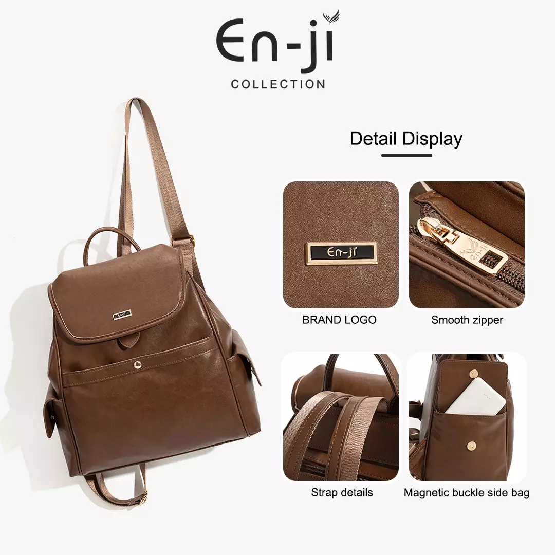 En-Ji Namju Backpack Wanita Warna Black