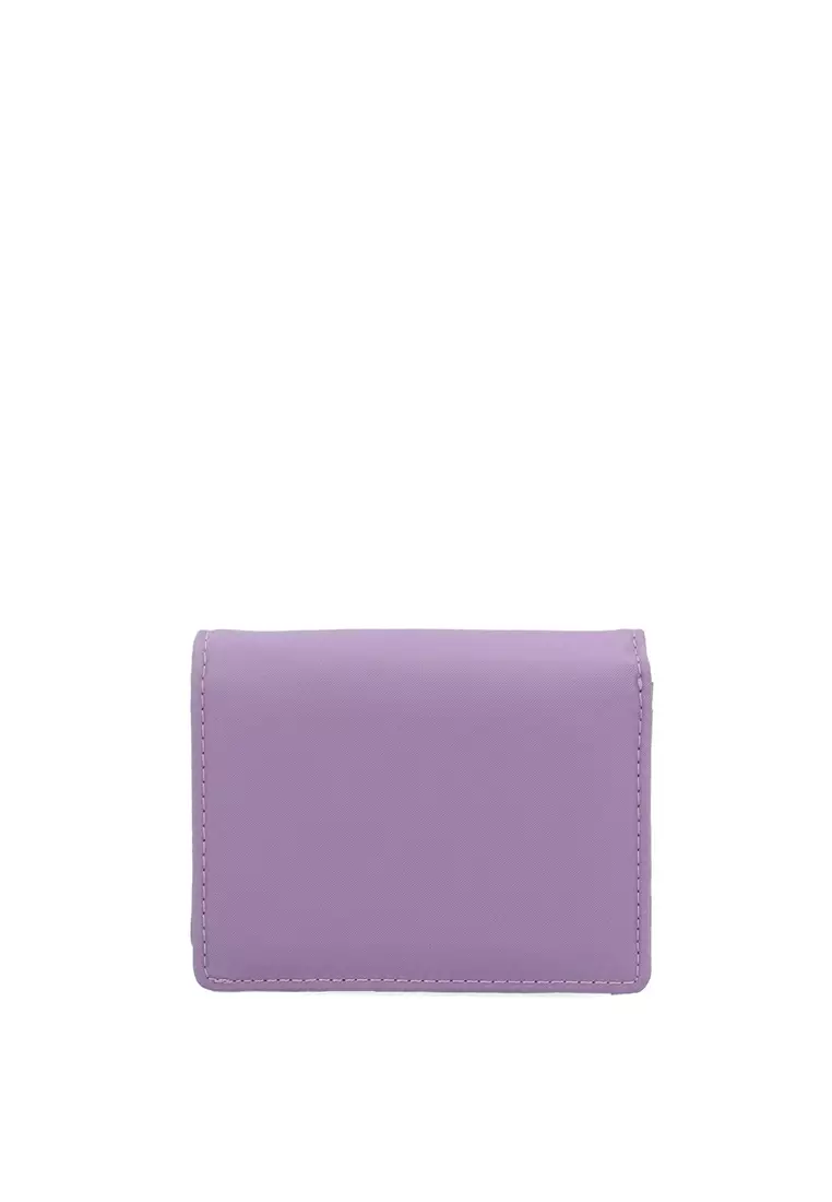 Cuddly Nylon Short Wallet - Purple